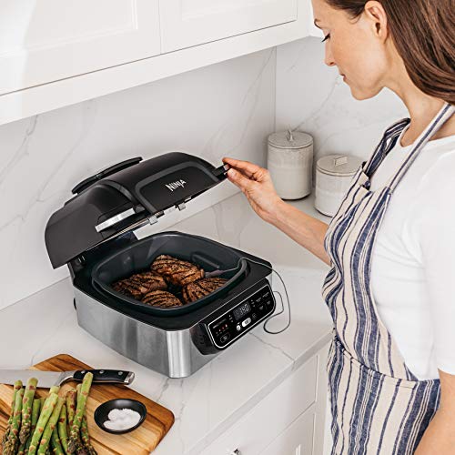 Ninja Foodi Pro 5-in-1 Indoor Integrated Smart Probe, 4-Quart Air Fryer, Roast, Bake, Dehydrate, an Cyclonic Grilling Technology, with 4 Steaks Capacity, in a Stainless Finish - Image 8