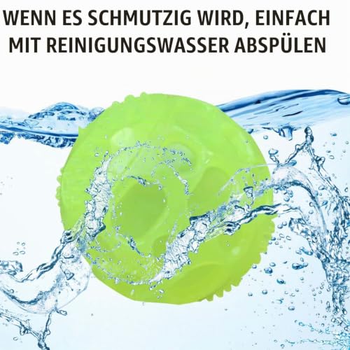 8 Stück Glow In The Dark Hundeball, Quietschende Hundebälle Leuchtende Gummi-Hundebälle, Dehnbarer Gummiball Hundeball, Hund Interaktive Ball, Zähne Training Hund Ball für kleine, mittlere Hunde