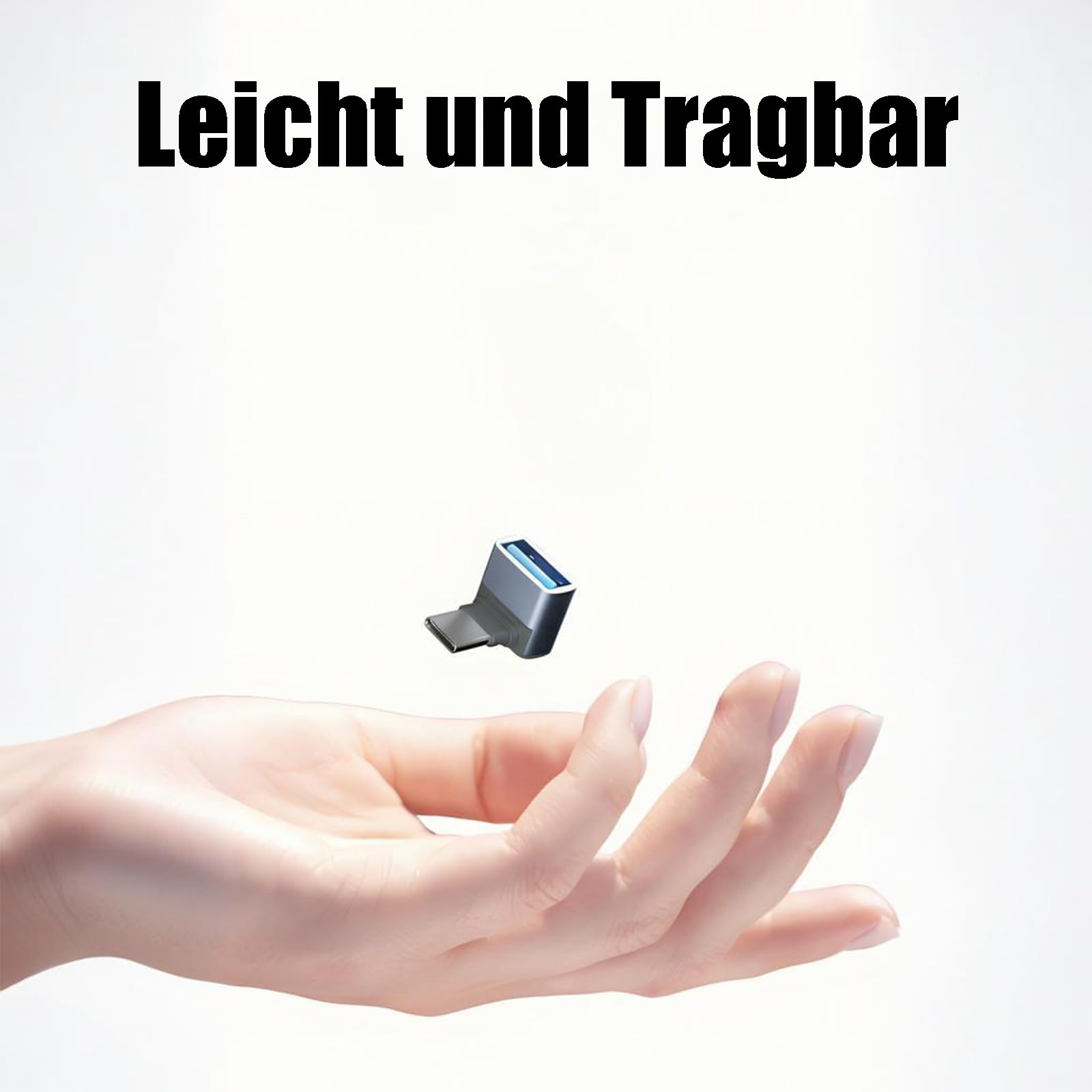 Typ C auf USB 90 Grad Rechtwinkliger Adapter (2 Stück), Typ-C Stecker auf USB Buchse OTG Adapter 10Gbps Kompatibel mit Smartphone, Tablet, Laptop usw