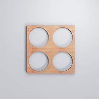 Vista 111 de 23 3/8"W X 23 3/8"H Large Wembley Decorativos Paneles De Pared De Madera De Calado, Aliso