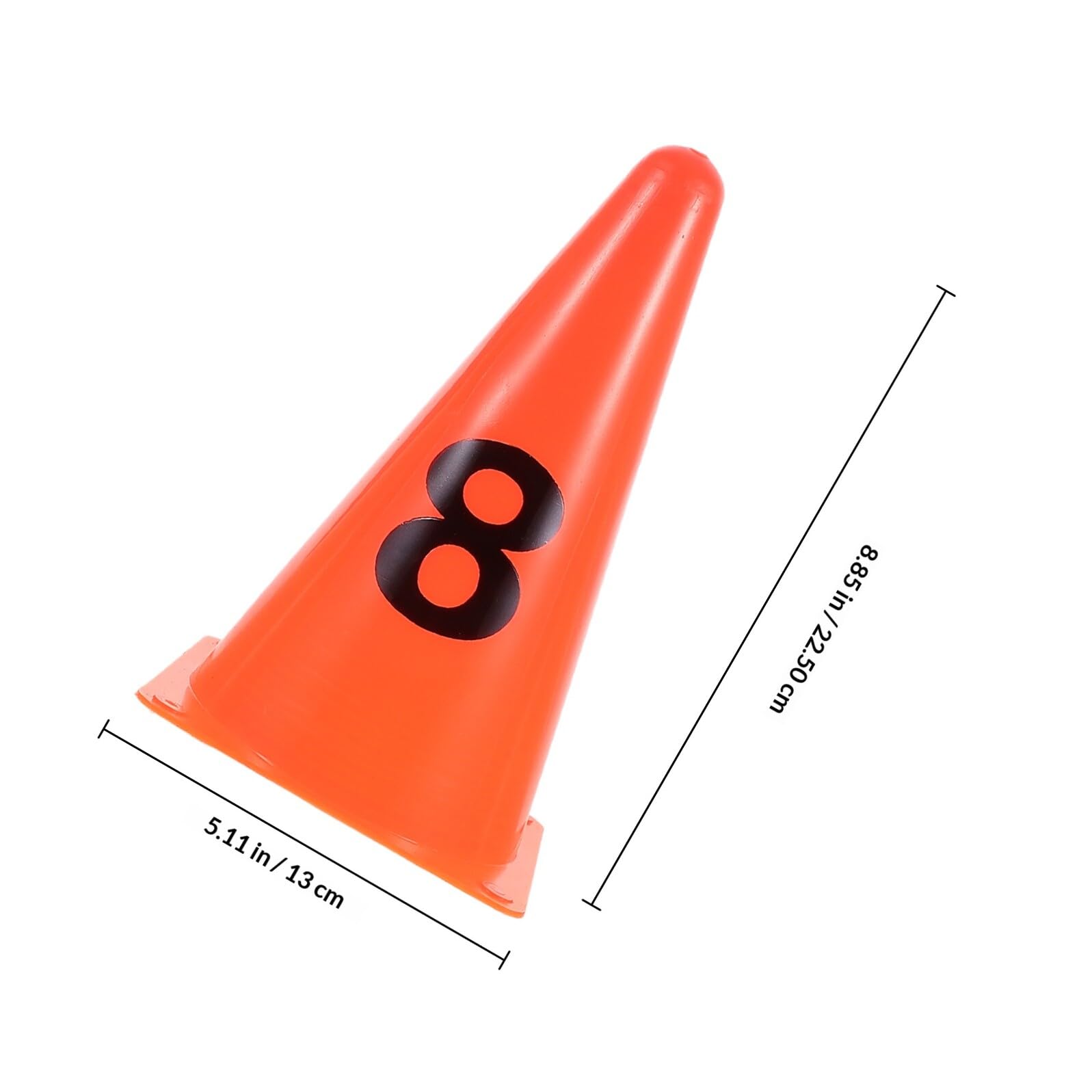 DOITOOL Coni Numerati in Plastica Morbida 15 Pezzi da 23 Cm per Allenamento Calcio e Basket, Indicatori di velocità Compatti per Esercizi Indoor e Outdoor, Attrezzatura Sportiva