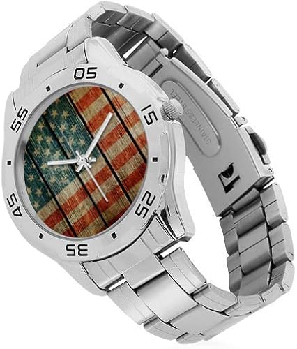 Miniatura 2 de Cool Various National Flag - Reloj de pulsera para hombre, acero inoxidable, diseño de bandera nacional, color plateado