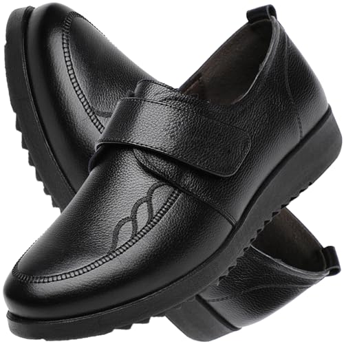 AEHO Scarpe Ortopediche Donna Ginnastica a Strappo scarpa per Piedi Gonfi e Valgo, piede Larghi e Grassi, Nero, 36/230mm