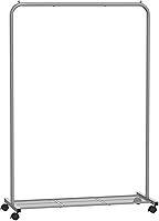 Vista 18 de SONGMICS UHSR025P01 – Perchero de ropa con ruedas, perchero para colgar ropa, perchero de prendas de metal de 25.4mm con estante de almacenamiento