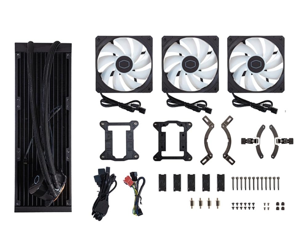 MasterLiquid ML360 Core 360mm AIO,Liquid Cooler,120mm ARGB&PWM Fans, 360mm Radiator for AMD Ryzen AM5/AM4/AM3, Intel LGA1700/1200/115X