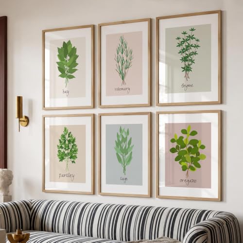 Image of kotart Nature Inspired Digital Painting for Wall Decoration - Botanical Leaf Wall Art Prints for Living Room Bedroom Office Room Decor (10X13 INCH, G)