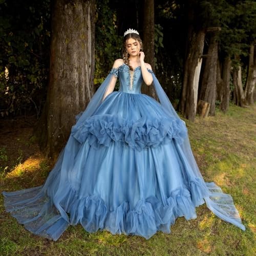 Puffy Tulle Long Quinceanera Dresses Ball Gown Off Barbados | Ubuy