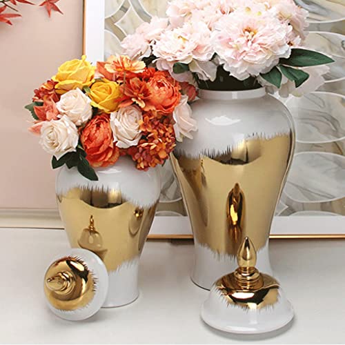 Ceramic Jars,Tea Jar,Chinese Style Storage Jars,Vases Luxury Vase Ceramic Ginger Jar Living Room Porcelain Vintage Shelf Decoration, Modern Decorative Items Rustic Large Table Mantel Farmhouse Decorat #TOP1