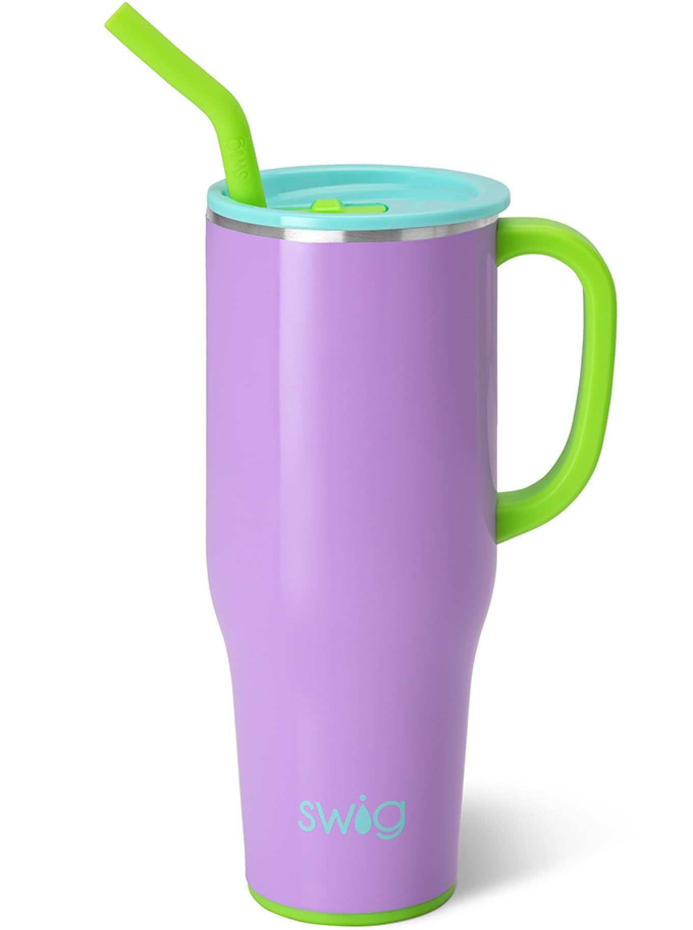 Swig Life 40oz Mega Mug, 40 oz Tumbler with Handle and Straw, Cup Holder Friendly, Dishwasher Safe