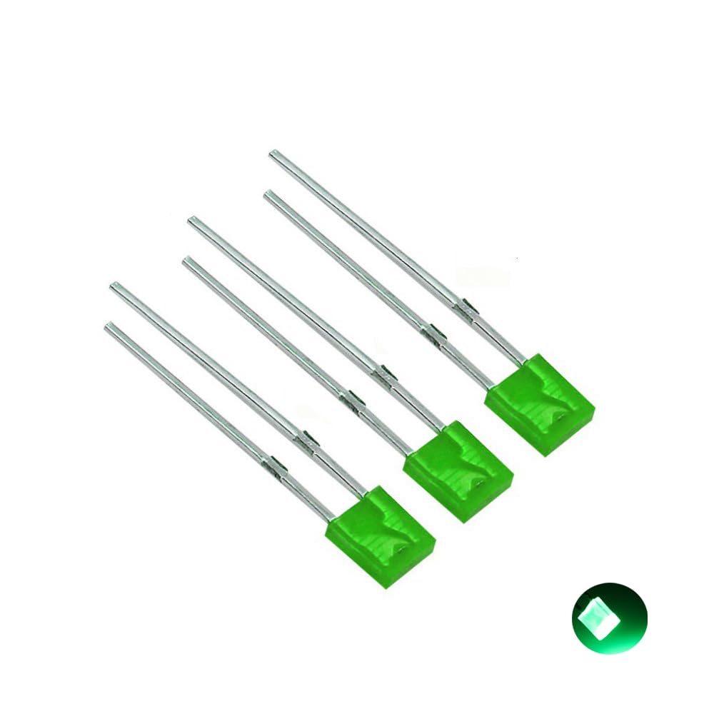 PATIKIL 2x5x7mm X LED Light Lamp Bulb, 200Pcs Rectangular Bright Lighting Emitting Diode For Electronic Component Indicator, Green - View #10