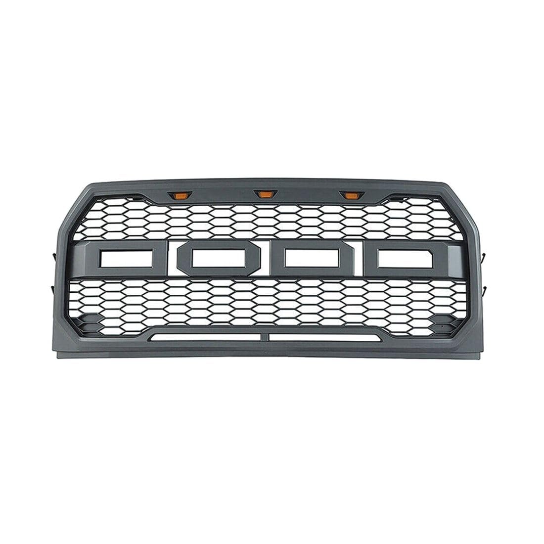 R Style Front Hood Mesh Grille with Lamps ABS Plastic GL3Z-8200-BB FL3Z-8200-VPTM FL3Z-8200-DA FL3Z-8200-AA HL3Z-8200-BB -HG-FF15015V3
