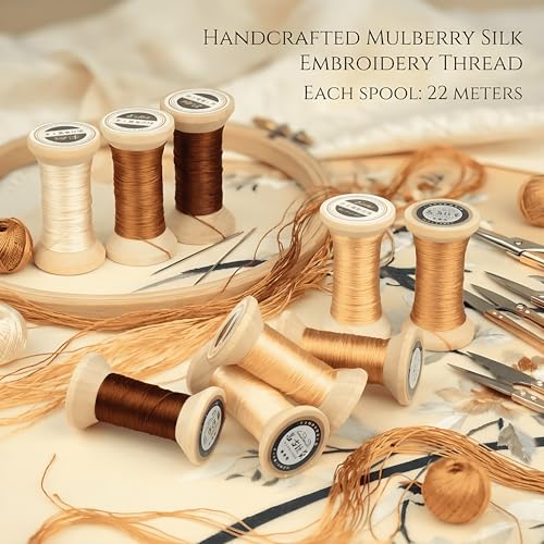 Image of Natural 100% Mulberry Handmade Embroidery Silk Thread Silk Floss (27)