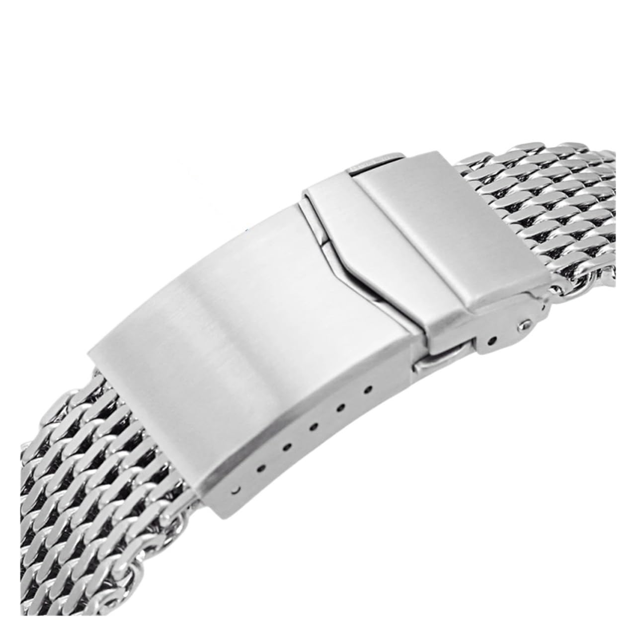 XILILHC Accessoires De Bracelet De Montre À Double Boucle Solide En Acier Inoxydable Milanais