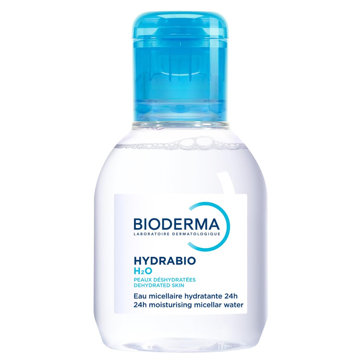 Photo 1 of Bioderma Hydrabio H2O Micellar Water, Travel Size, Cleansing and Makeup Removing Gentle Face Cleanser for Dehydrated Sensitive Skin, 3.3 Fl oz