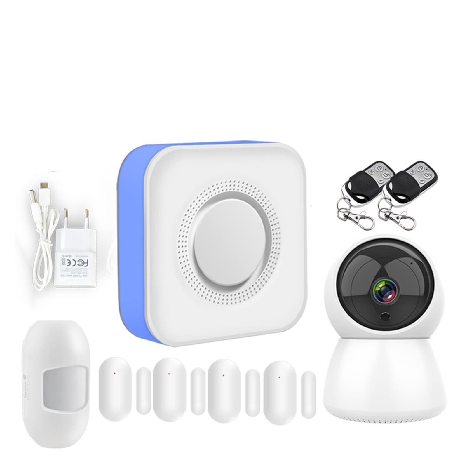 Sistema di allarme di sicurezza, Tuya Wifi Home Security Alarm System Compatibile con TuyAsMart Smart Life App(F)