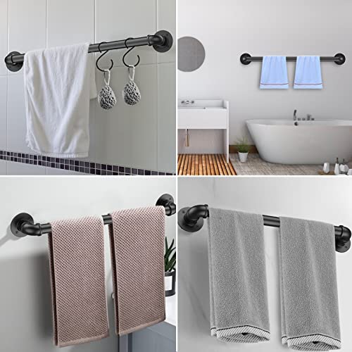 Willstar 2FT Industrial Staircase Handrail Non-Slip Pipe Bar Foot Rail Wall Mount Stair Rail Vintage Grab Bar for Steps Black Iron Pipe Handrail for Outdoor Indoor Stairs Loft Porch Hand Rail (2ft) by willstar - Image 2
