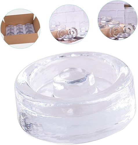 Miniatura 2 de Housoutil Pesas de vidrio fermentado, kit de decapado de tapa de tarro de fermentación, decapado de vidrio de sal, pesos de barro, tapas de latas,