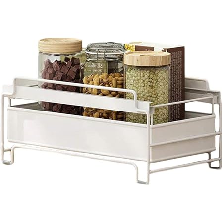 Amazon キッチン収納 シンク下 スライドラック 2段 調味料ラック スパイスラック 収納棚 大容量 引き出しタイプ 押入れ クローゼット 流し台 洗面台 キッチン用 ブラック L 調味料 スパイスラック オンライン通販