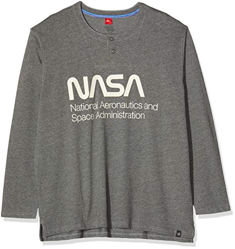 S.Oliver Big Size 15.911.31.6886 Camiseta de Manga Larga, Gris (Blend Grey 9730), 2XL para Hombre