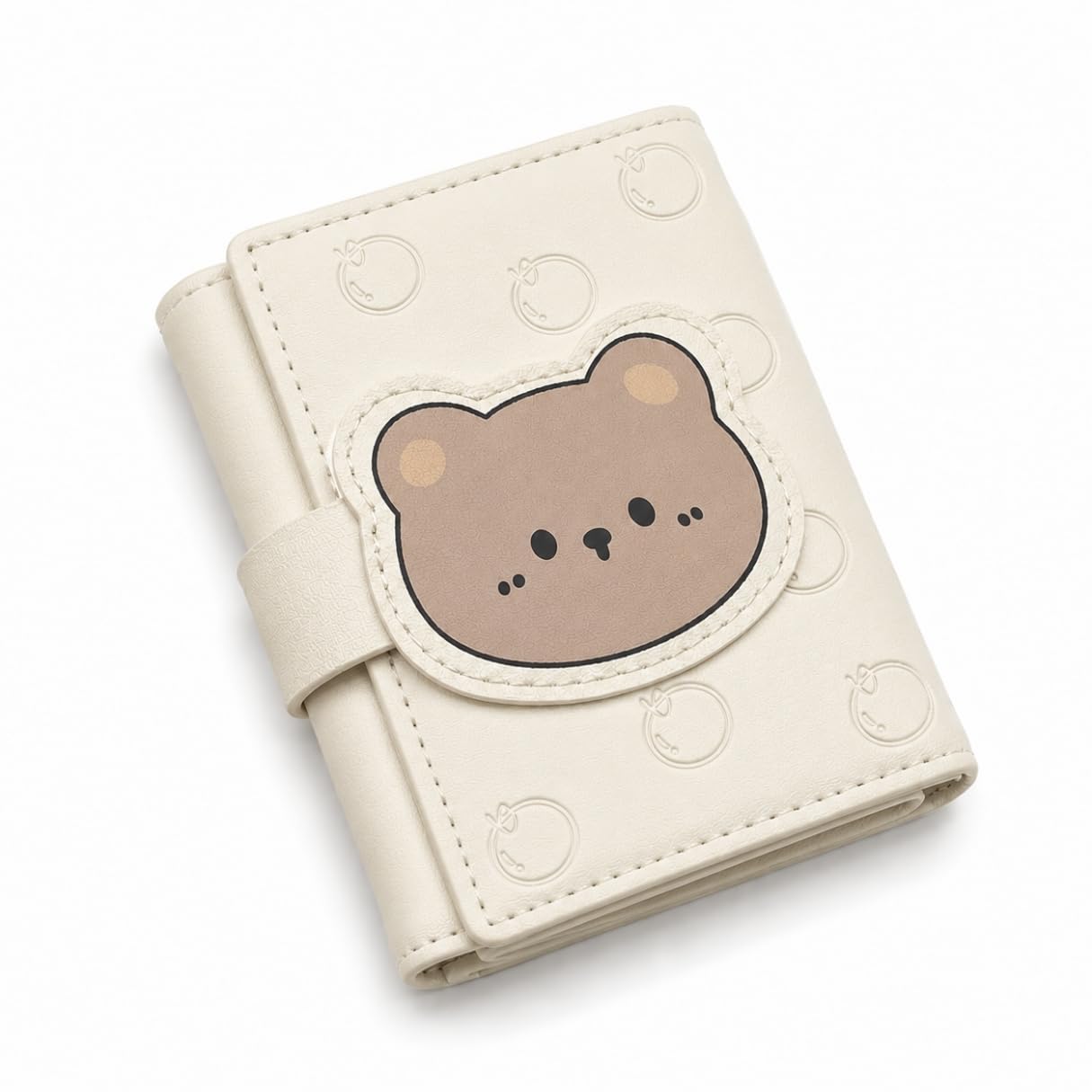 Cream Bear Card Holder Wallet for Women, Gift for Girls-image-43