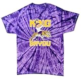 TIE-DYE Lane Kiffin King Bayou Louisiana Shirt T-Shirt Adult Medium Purple