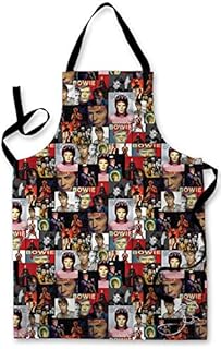L&S PRINTS Splashproof Novelty Celebrity Apron David Bowie Cooking Painting Kitchen BBQ
