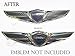 Hood Trunk Wing Emblem Carbon Sticker 2PC & Wing Metal Sticker For Hyundai Genesis G80
