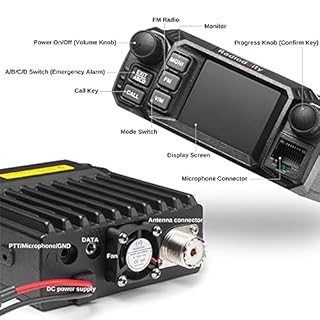 Radioddity DB25-G GMRS Mobile Radio, 25 Watts Two Way Radio Long Range, Quad Watch, GMRS Repeater Capable, with Dual Band Scanning Receiver, for Car Vehicle, Off Road, Overlanding Black