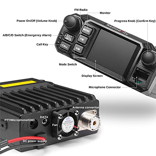 Radioddity DB25-G GMRS Mobile Radio Long Range Repeater Capable, Quad Watch - image 2