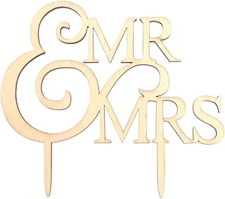 jojofuny Wedding Mr& Mrs Wedding Wooden