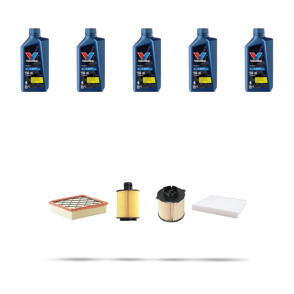 Kit tagliando 4 FILTRI e 5L OLIO compatibile con Opel Astra J,GTC,SW 2.0 CDTI 121kw 2011