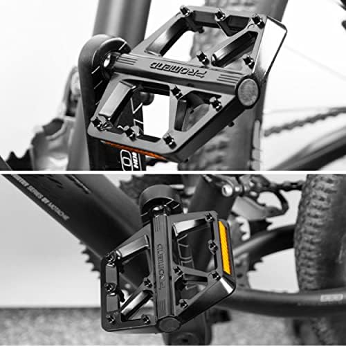 Azarxis Bike Pedals Mountain Bike Pedals Anti-Slip Lightweight Aluminum Alloy DU Spindle Durable Sealed Bearing Road Bike Platform Flat Pedal for Cycling BMX MTB