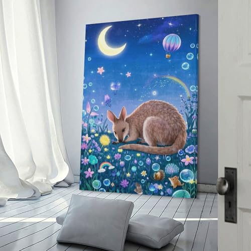 Impression sur toile kangourou murale haute définition 50x75cm