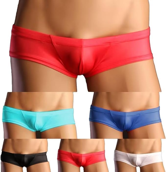Men's Low Waist Transparent Sexy Boxer Underwear Soft Breathable Boxer Briefs Bulge Enhancing Hip Ice Silk Brief