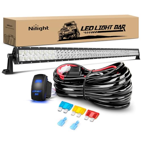 Nilight 52" 300W LED Light Bar with Switch & Wiring Kit