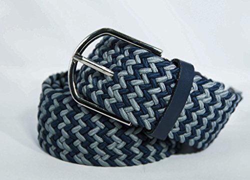 Takestop® Cintura Uomo Donna Intrecciata Blu