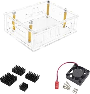 Estojo Do Gabinete - Para Orange Pi 5 Plus Com Kit De Ventilador E Dissipadores De Calor Acrílico Transparente Capa Da Placa-mãe Radiador - Caixa Ssd Dissipador De Calor Para Orange Pi 5 PLUS Estojo
