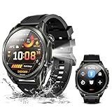 POPUX Anywise W1 AI Smartwatch Uomo,GPS Dual-Band Integrato,5ATM Impermeabile Militare Smart Watch,1.43' AMOLED Fitness Tracker Per Android iOS,170+Sports Modes,Answer/Make Call/12 Days Battery