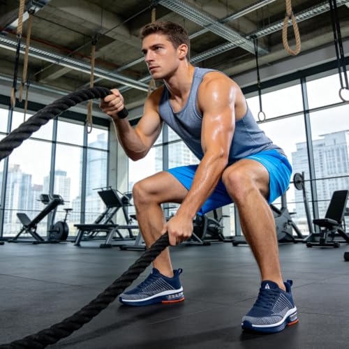 Image of Mishansha Running Shoes for Men Sneakers Air Cushion Walking Shoes Comfortable Tennis Shoes Breathable Trail Running Shoes US Men 7-15