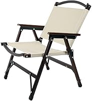 Vista 10 de UNISTRENGH Silla de camping plegable de madera, portátil, de madera de haya, para exteriores, para viajes por carretera, pesca, playa, patio y patio