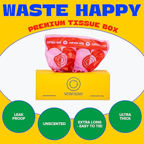 Image of Poop Bags for Dogs 200 Count - 14 inch Extra Long Leak-Resistant Waste Bag Tissue Box - Unscented Extra Thick Poop Bag, Easy to Tear Dog Bags for Poop - Convenient Dispenser Box