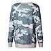 BTFBM Women's Leopard Print Long Sleeve Crew Neck Fit Casual Sweatshirt Pullover Tops Shirts (Pink/Gery Camo, Medium)
