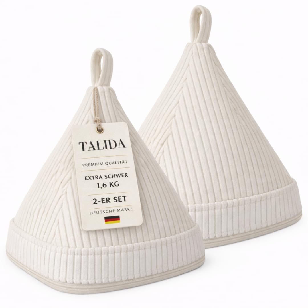 Talida Beige Door Stop Sack Pyramid 1.6 Kg With Non-Slip Base And Cord Loop Heavy Floor Stopper Sandbag (2, )