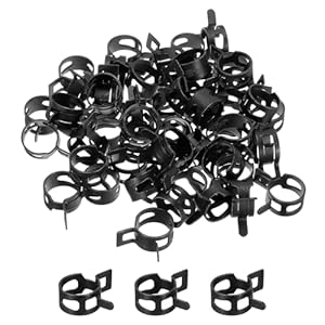 Quarkzman 50 Stück Federbandschellen Schwarz 19mm