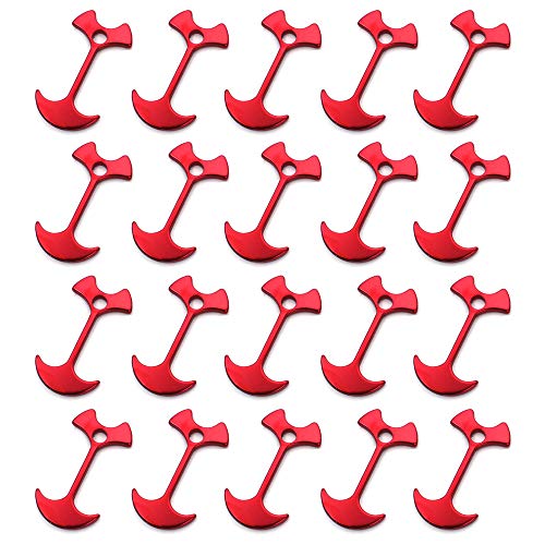 Takelablaze アンカーペグ ウッドデッキベグ アウトドア キャンプ テント 留め具 ペグ バックル 魚骨型 フィッシュボーン 軽量 小型 20個のサムネイル