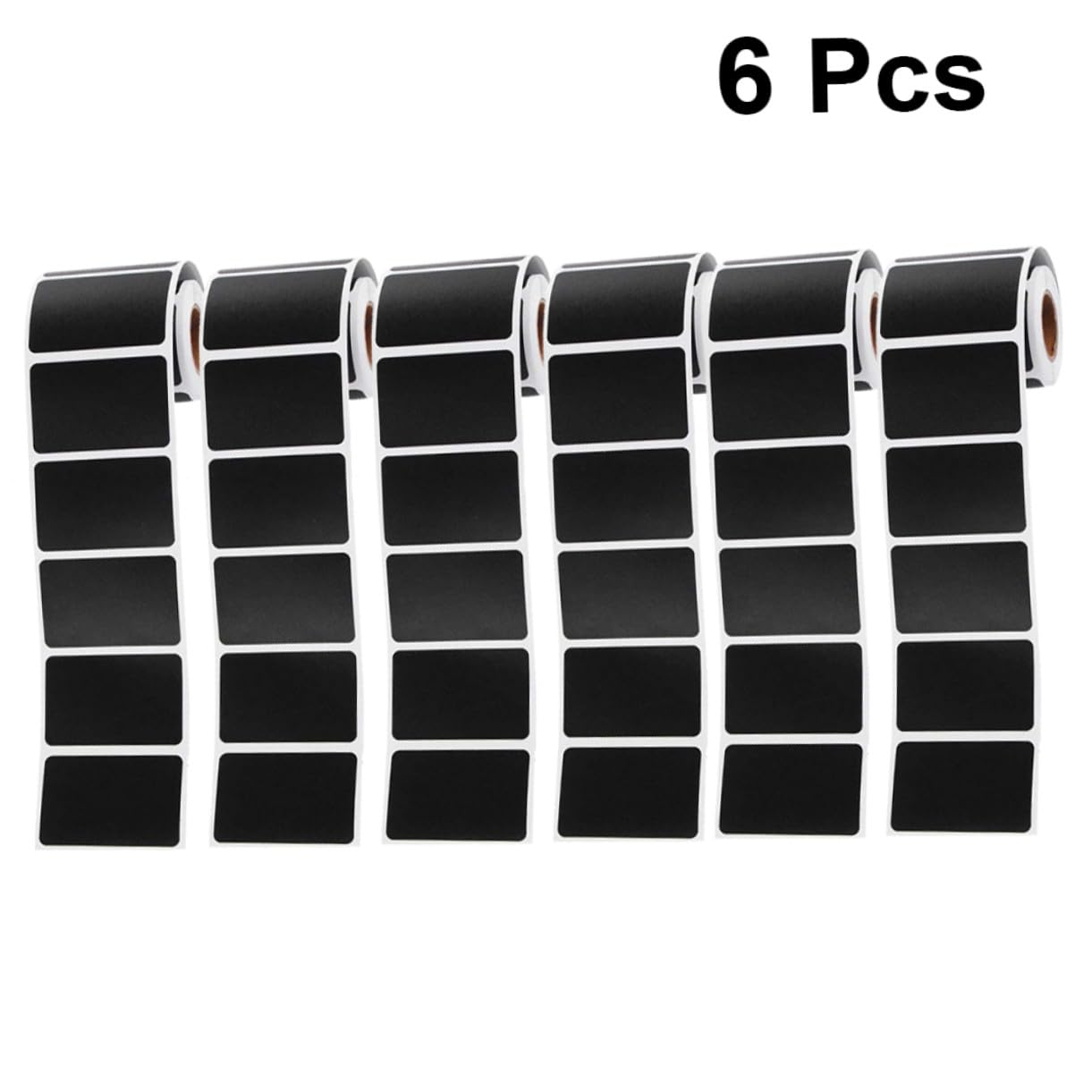 Angoily 6pièces Lot de Étiquettes Autocollantes pour Bocaux Épices Organisateurs de Cuisine Étiquettes de Rangement Style Tableau Noir Amovible