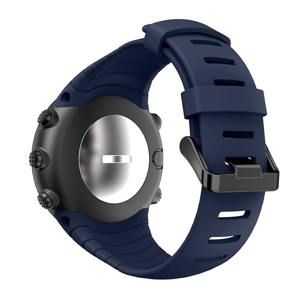 REYDA Silicone Strap Compatible with Suunto Core, Soft Flexible Breathable Silicone Watch Strap Sport Wristband Metal Buckle Clasp Bracelet Replacement Strap for Suunto Core Smart Watch