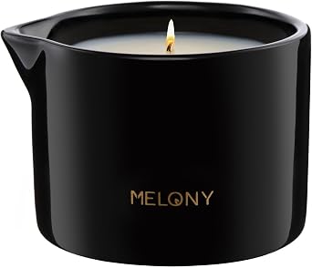 MELONY Massage Candle | Gentle Softening for Nourished, Hydrated, Balanced Skin | 130 g / 4.5 oz | Cruelty + Phthalate-Free Guaiac Wood