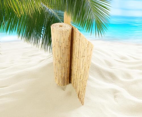 Schilfrohrmatte Beach, 100 x 300cm Sichtschutzmatte von Bambus-Discount Schilfmatten