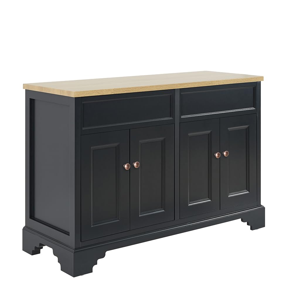 Milano Aged Bronze (Round) Thornton Black Grey 1210Mm Bathroom Vanity Unit Aged Bronze Handle